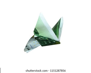 100 Hundred Euro € Bill Folded Into A Flying Origami Butterfly Easy Money Interest