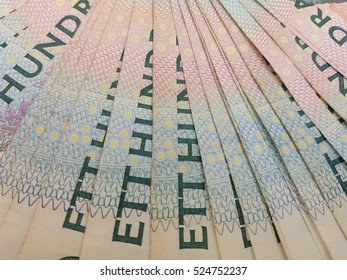 100 Swedish Krona (SEK) banknotes, currency of Sweden (SE) - Shutterstock ID 524752237