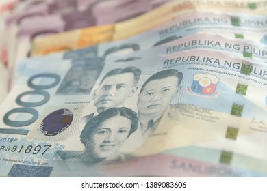 1000 Philippine Pesos Other Banknotes Background Stock Photo 1389083624 ...