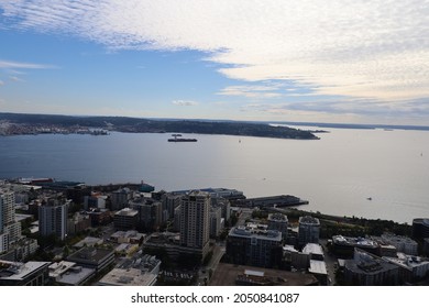 10-10-2021: Seattle, Washington: View Of City Of Seattle From Space Needle