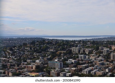 10-10-2021: Seattle, Washington: View Of City Of Seattle From Space Needle