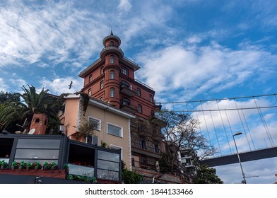 10/19/2020,Besiktas,Istanbul,Turkey,red House Like Chateau In Ortaköy