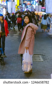 10-21-2018 Myeongdong Street, Seoul, South Korea.Korea People Is Shopping In Myeongdong Street Market, Seoul, South Korea.