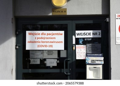 10.28.2021 Wroclaw, Poland, Enter The Emergency Room Of A Covid 19 Hospital.