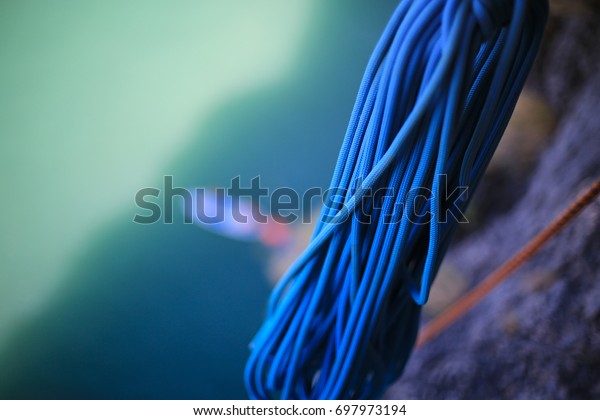 blue water climbing rope