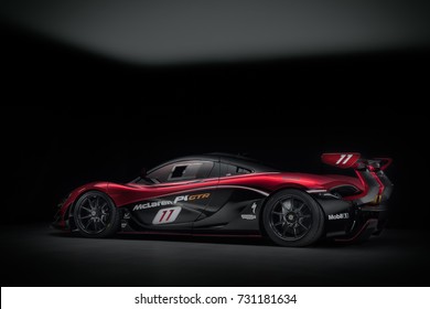 10/7/17 - Philadelphia,PA - Celebrating 20 years since victory in the 95 24 Hours of Le Mans, McLaren resurrected the GTR name by launching a track-only version  P1 GTR. Rear Quarter full length 