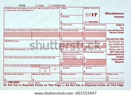1099 Miscellanious Income Tax Form 1099 Misc Stock Photo Edit Now