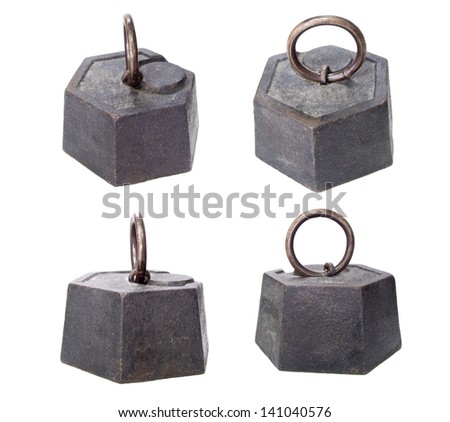 10-kg iron weight isolated on white