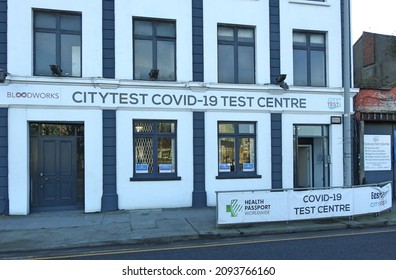 10th December 2021, Dublin, Ireland. City Test Covid 19 Test Centre On City Quay, Dublin Docklands, Providing Antigen Tests And Digital Covid Certificates. 