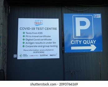 10th December 2021, Dublin, Ireland. City Test Covid 19 Test Centre On City Quay, Dublin Docklands, Providing Antigen Tests And Digital Covid Certificates. 