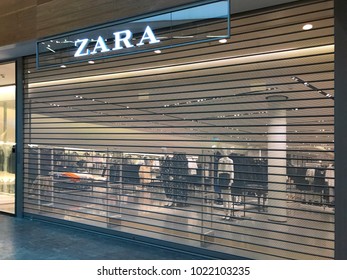 10th February 2018. Finland, Espoo, Zara Clothing Store Closed In Shopping Center Called Iso Omena.