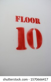 10th Floor Signage On Wall