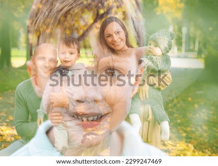 Similar – Image, Stock Photo Autumn time | double perspective