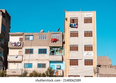 11 January 2022, Qena, Egypt: Urban Slums And The Facade Of The Building