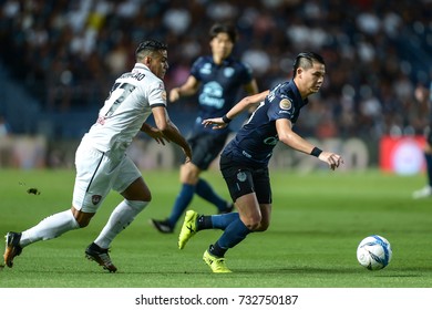 11 October 2017, Toyota League Cup 2017 Semi-final,buriram United Vs. Muangthong United, I-mobile Stadium,buriram,thailand.