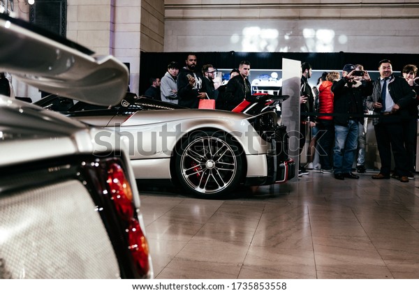 11/4/19 - New\
York,NY - Pagani Takes Over Grand Central Terminal With Five Zondas\
And A Huayra. Pagani, The Story of a Dream,” highlights the history\
of company founder Horacio\
Pagani.