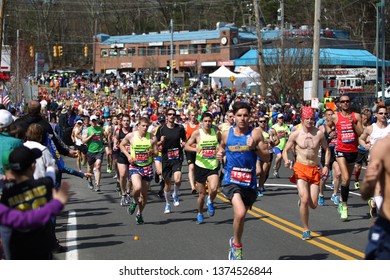 118th Boston Marathon Took Place In Boston, Massachusetts, On Monday, April 21 (Patriots' Day) 2014. Disabled Runners And  Support Spectators