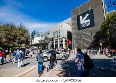 12 March 2019. Austin, Tx. USA. SXSW Sign The Austin Convention Centre.