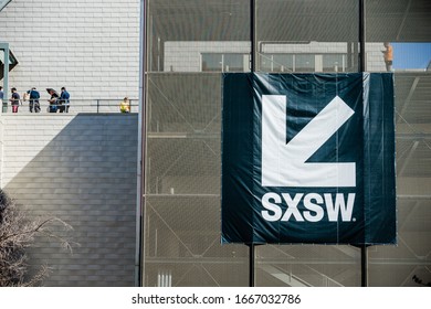 12 March 2019. Austin, Tx. USA. SXSW Sign On Austin Convention Centre.