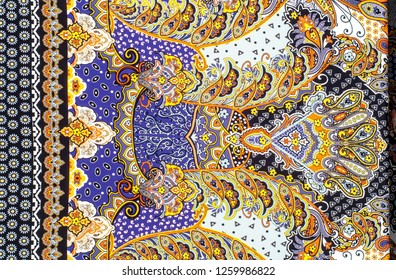 12 September 2015. Nabeorezhnye Chelny Tatarstan Russia Fabric Silk Texture. Byzantine Silk Is Silk Woven In The Byzantine Empire (Byzantium)