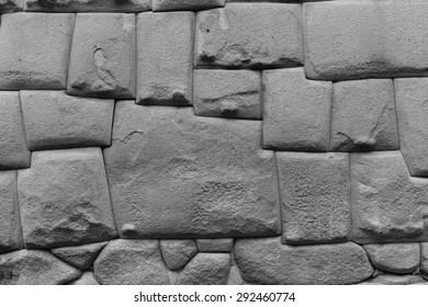 12 sided Inca Angle wall stone, Cusco, Peru ( Black and White colour process )