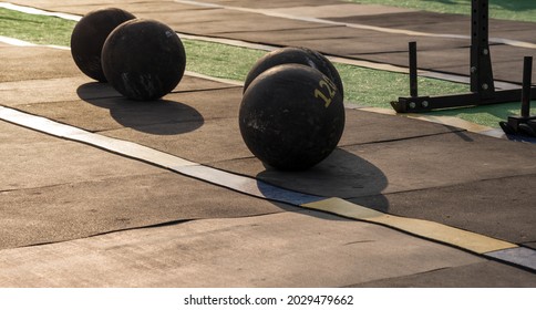 120 Kilograms Balls On The Floor For Strongest Man Competition
