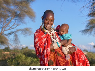 12.01.2012 Tanzania, Woman Of The Masai Tribe In Northern Tanzania
