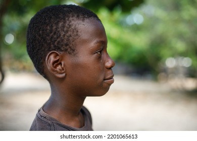 12.09.2022 Dominican Republic Macao. Portrait Of An African American Boy. Slums.