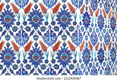 12.30.2009 ISTANBUL TURKEY Rüstem Paşa Mosque Has The Most Beautiful And Delicate Examples Of Classical Iznik Tiles Dating Back To 16th Century.