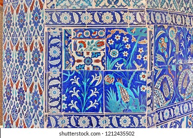 12.30.2009 ISTANBUL TURKEY Rüstem Paşa Mosque Has The Most Beautiful And Delicate Examples Of Classical Iznik Tiles Dating Back To 16th Century.