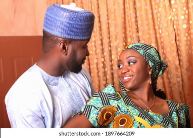  12nd December 2020 ,Lagos Nigeria :Africa couple posing at camera , 
