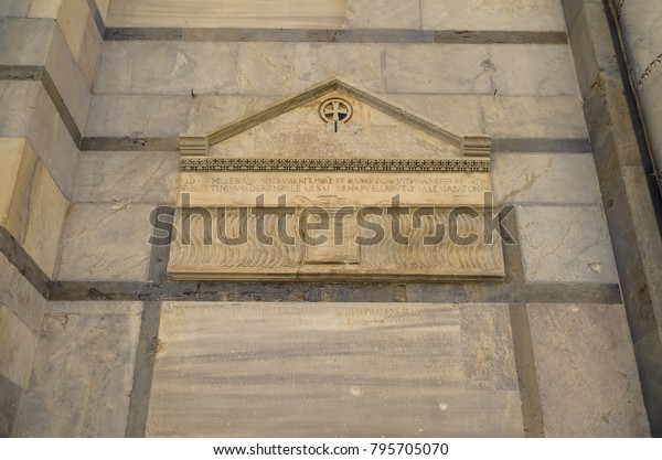 12th Century Tomb Latin Inscriptions Mentioning Stock Photo (Edit Now ...