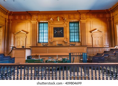 13 April 2016 - Restored Assembly Room Displaying 18th Century Papers In Independence Hall, Philadelphia, Pennsylvania, One Of The Meeting Places Of The Second Continental Congress.
