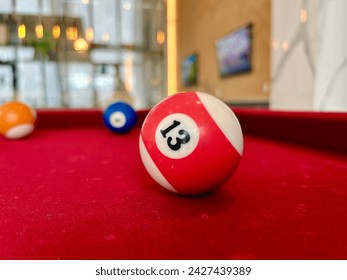 13 ball in a pool table