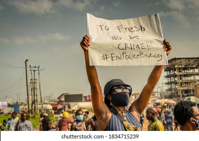 13 October 2020, Ibadan,Oyo State

Image Of Nigerian Youth Protesting Against Police Brutality In Ibadan Nigeria  