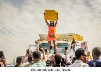 13 October 2020, Ibadan,Oyo State

Image Of Nigerian Youth Protesting Against Police Brutality In Ibadan Nigeria  