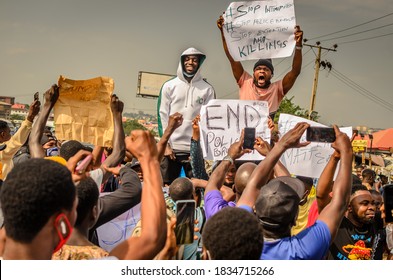 13 October 2020, Ibadan,Oyo State

Image Of Nigerian Youth Protesting Against Police Brutality In Ibadan Nigeria  