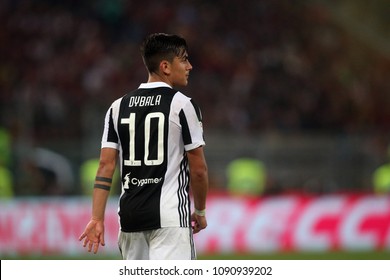 13.05.2018. Stadio Olimpico, Rome, Italy. Serie A. AS Roma vs FC Juventus. Paulo Dybala  in action during the Serie A football match As Roma vs Juventus at Stadio Olimpico in Rome.