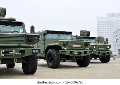 Truck Army Green Vehicle Armored Machine Stock Illustration 619433900