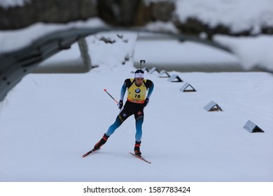 13/12/2019, Hochfilzen, Austria. Biathlon World Cup IBU 2019 Hochfilzen. Men 10 Km Sprint Race, Martin Fourcade (FRA)