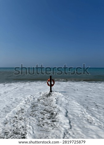 138
Waves invading the beach after a storm in Liguria