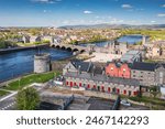 13th century King Johns Castle in Limerick by the Shannon river, Ireland