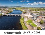 13th century King Johns Castle in Limerick by the Shannon river, Ireland