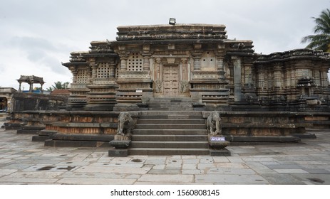 14 July 2017 Hassan District , Karnataka India. Tourist Come To Visit The Temple.