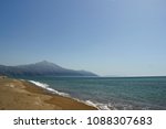 14 km long Cevlik Beach with the Mount Kilic at the back in Samandag district.