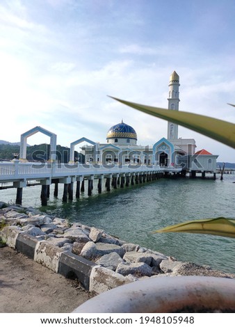 14.6.2020 Pangkor island - the beautiful mosque of a thousand salawat in Pangkor Island. due to the covid-19 pandemic that struck, the mosque did not allow tourists to enter the mosque