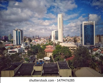 14th August 2019, Victoria Island, Lagos, Nigeria. The Cityscape Of Prominent High-rise Buildings Which Includes Eko Hotels And Suites On Ademola Adetokunbo Street, Lagos, Nigeria. 