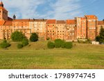 14th century Grudziadz Granaries, fortification complex of river bank on the Vistula river, Grudziadz, Poland