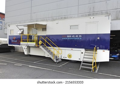 14th May 2022, Drogheda, County Louth, Ireland. Mobile Brest Cancer Check Vehicle For The The National Breast Screening Programme, Parked In The Car Park Of Southgate Shopping Centre. 