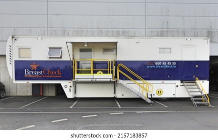 14th May 2022, Drogheda, County Louth, Ireland. Mobile Brest Cancer Check Vehicle For The The National Breast Screening Programme, Parked In The Car Park Of Southgate Shopping Centre. 